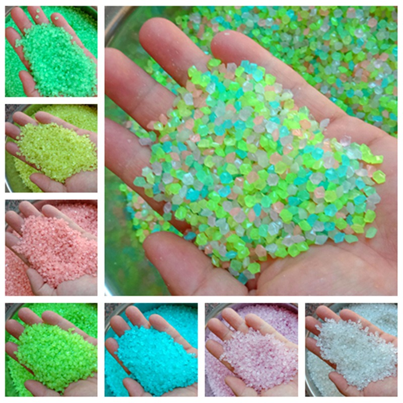 1000pcs 3-5mm Luminous Sand Glow In Dark Pebbles Stone Home Garden Yard Outdoor Path Lawn Decorations Fish Tank Aquarium Decor