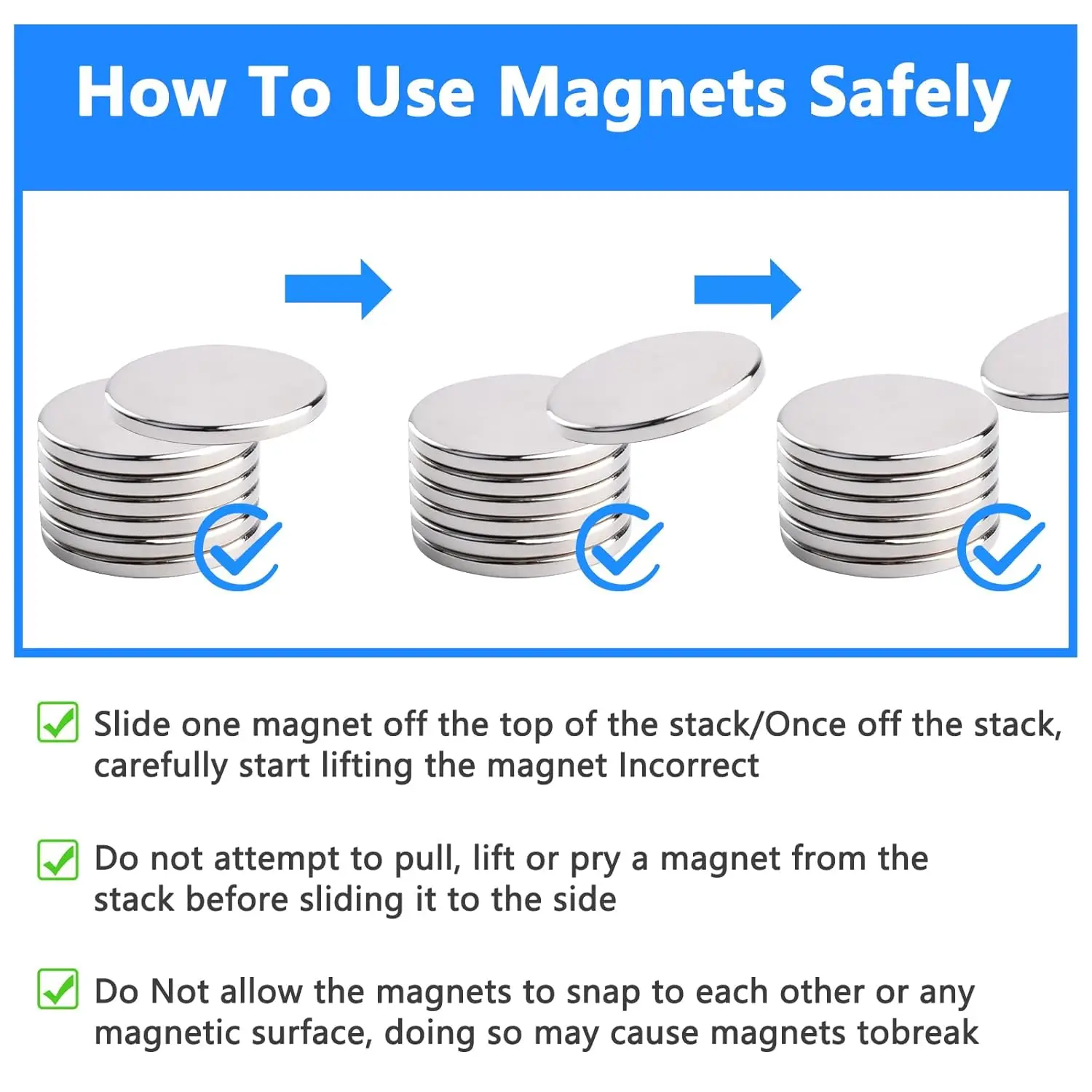 Super Strong Round Magnets Powerful Magnets for Fridge, DIY, Building, Scientific, Craft, and Office Magnets