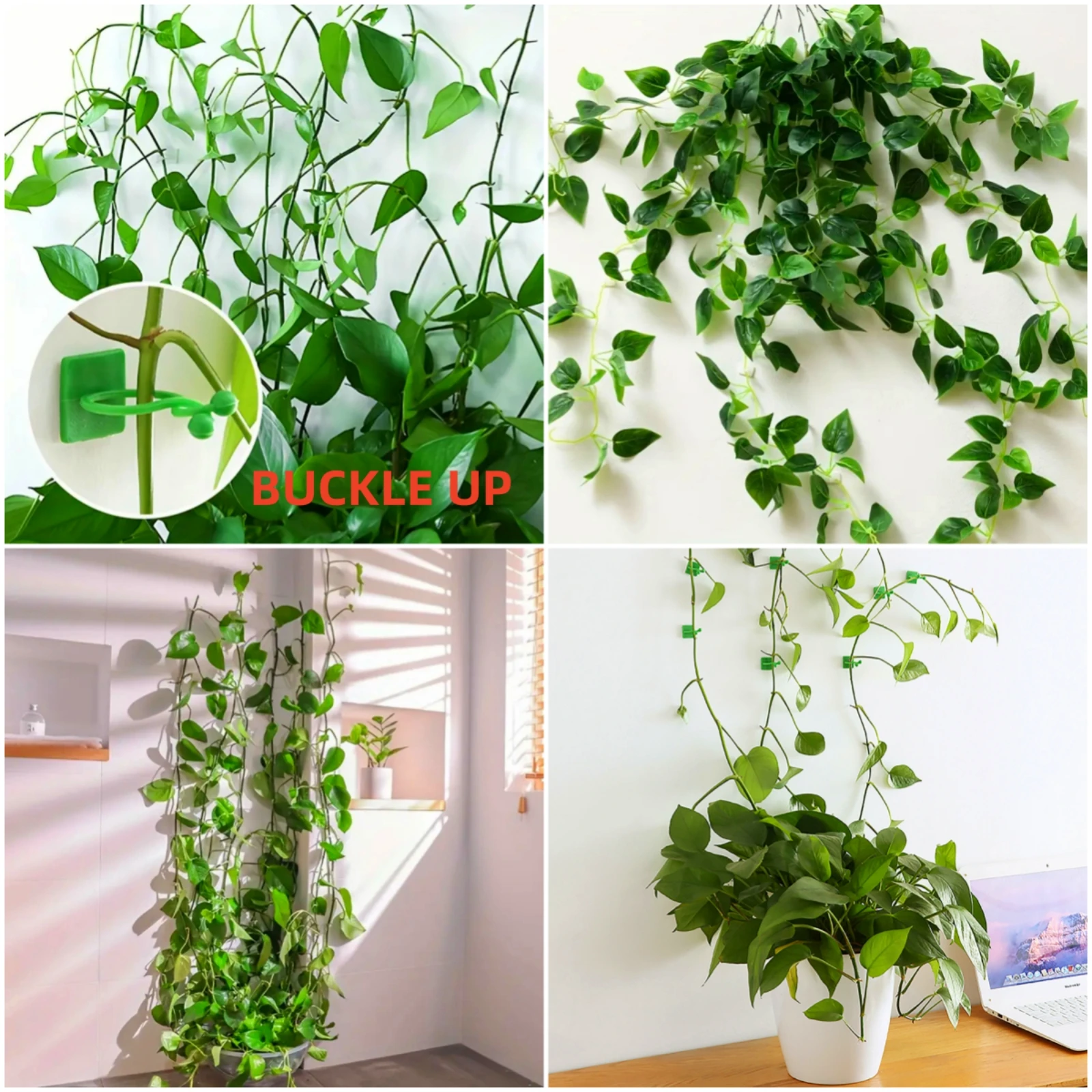 10/20PCS Plant Climbing Wall Fixture Clips Self-Adhesive Vine Buckle Hooks Sticky Rattan Clamp Fixators Invisible Fixing Devices