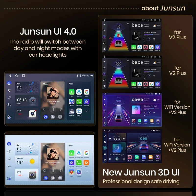 Junsun-Wireless CarPlay rádio Android Auto, Sistemas Inteligentes de Carro, RDS, BT, DSP, 2 Din, Skoda Octavia 2 A5 2008-2013