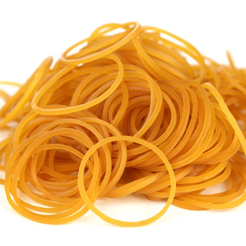 I giocattoli industriali con elastico giallo ad alta elasticità, durevoli e resistenti alle alte temperature sono ampiamente utilizzati, set da 100/300/666 pezzi