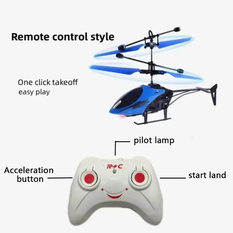 Mini drone RC ricaricabile, elicotteri RC sicuri e resistenti alle cadute, giocattoli per bambini (senza batteria del telecomando)