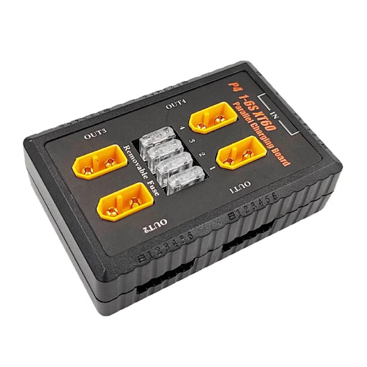 BABQ P4 1-6S XT60 Plug Parallel Charging Board Support 20A Input 4 Channels Output for Rc Battery