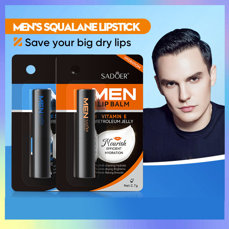 SADOER メンズ サメグラス ワセリン リップ バーム 秋冬用 乾燥を改善、北湖保湿保湿リップ バーム