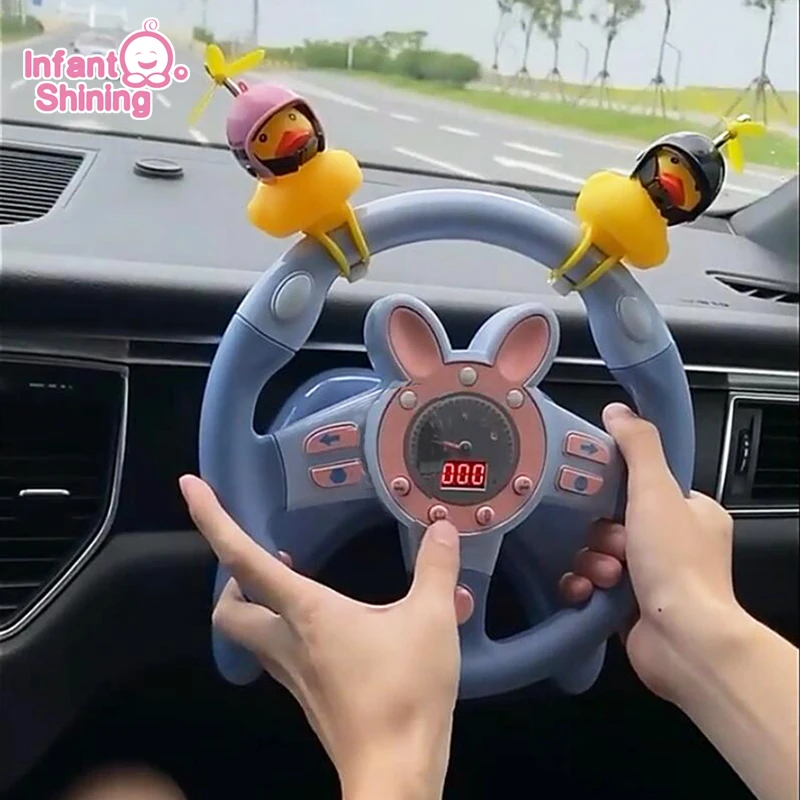 Infantil brilhante simulação volante brinquedos brinquedo das crianças educação precoce copilotos carrinho de volante brinquedos vocais