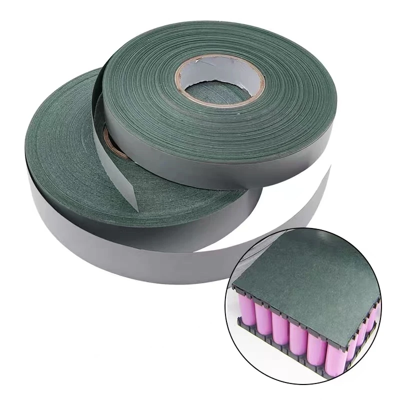 5 meter/rol 18650 21700 lithiumbatterij isolatiesticker, hooglandgerstpapier omwikkeld met zelfklevende achterkant