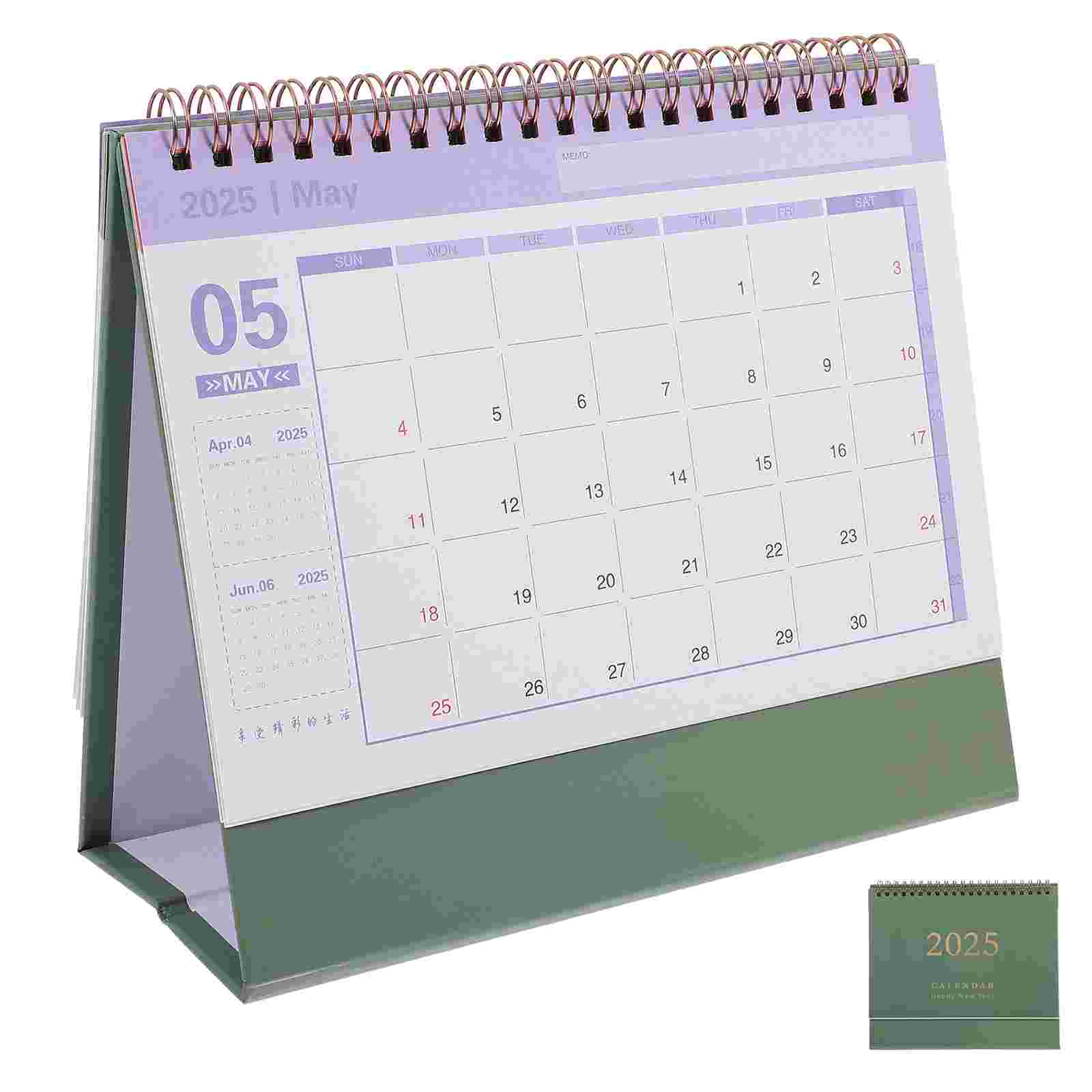 2025 Desk Calendar Office 2024-2025 Spiral Academic Monthly Desktop Supply Table Decorations Delicate Home Supplies