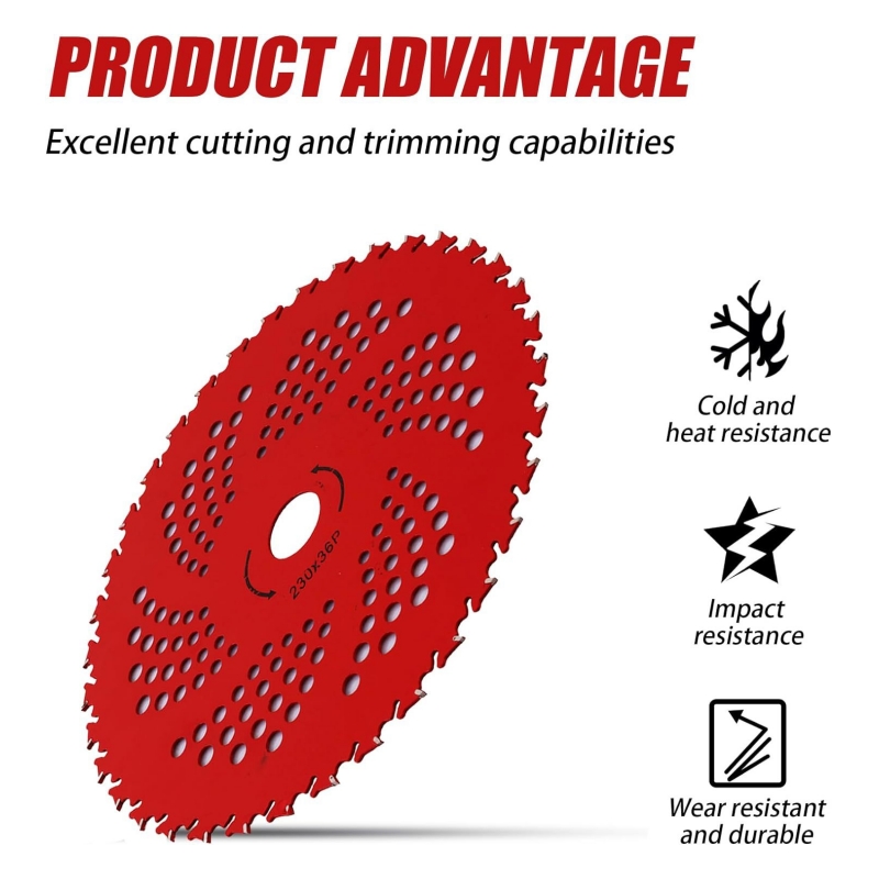 2 Pc 36T Carbide Tip Brush Cutter Blades Weed Eater Blades for Trimmer Weed Eater Compatible with Husqvarna Stihl Fsx and More