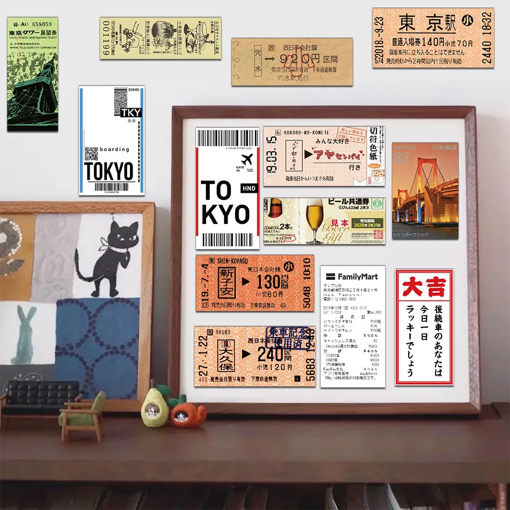 50/100PCS ญี่ปุ่น Retro สติกเกอร์ DIY โทรศัพท์กรณีโน้ตบุ๊คถ้วยน้ําส่วนบุคคลสติกเกอร์