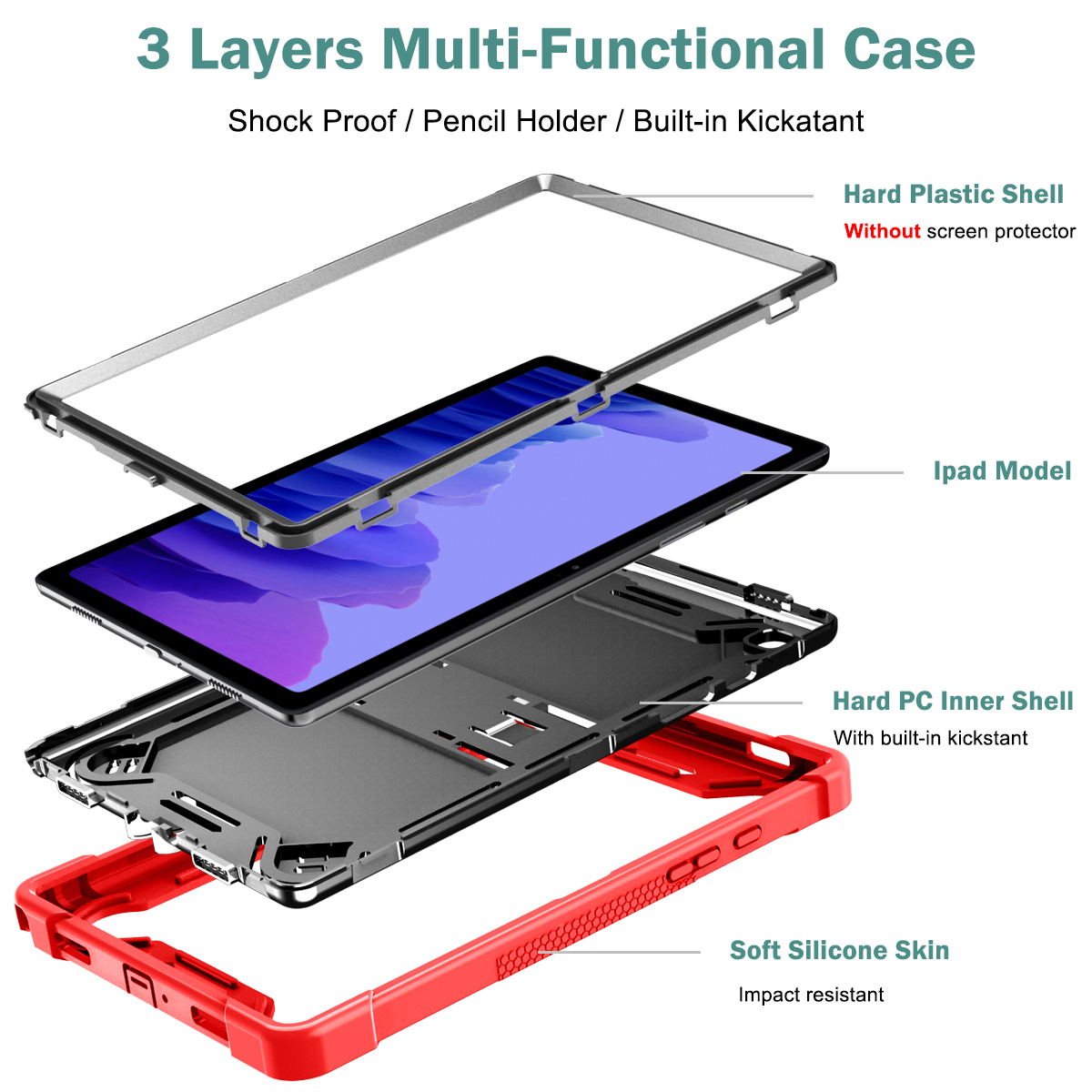 Funda con soporte de armadura para tableta Samsung Galaxy Tab A9 Plus SM-X210 SM-X216 SM-X218, resistente, A9, 8,7, SM-X110, SM-X115, SM-X117
