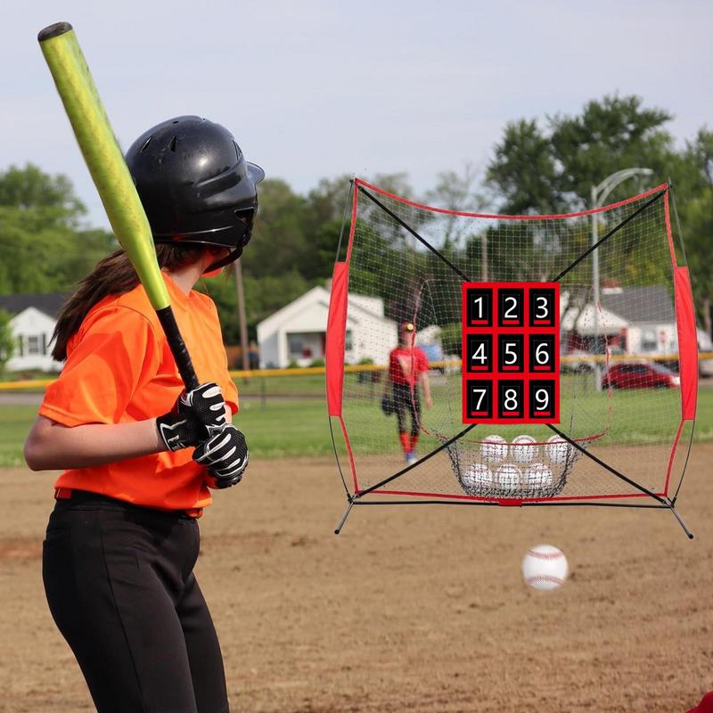 Pitching-Netz mit Schlagzone, Softball-Zubehör zum Üben von Baseball und Softball, Schlaghilfe, Pitching Strike Zone, Zielnetz