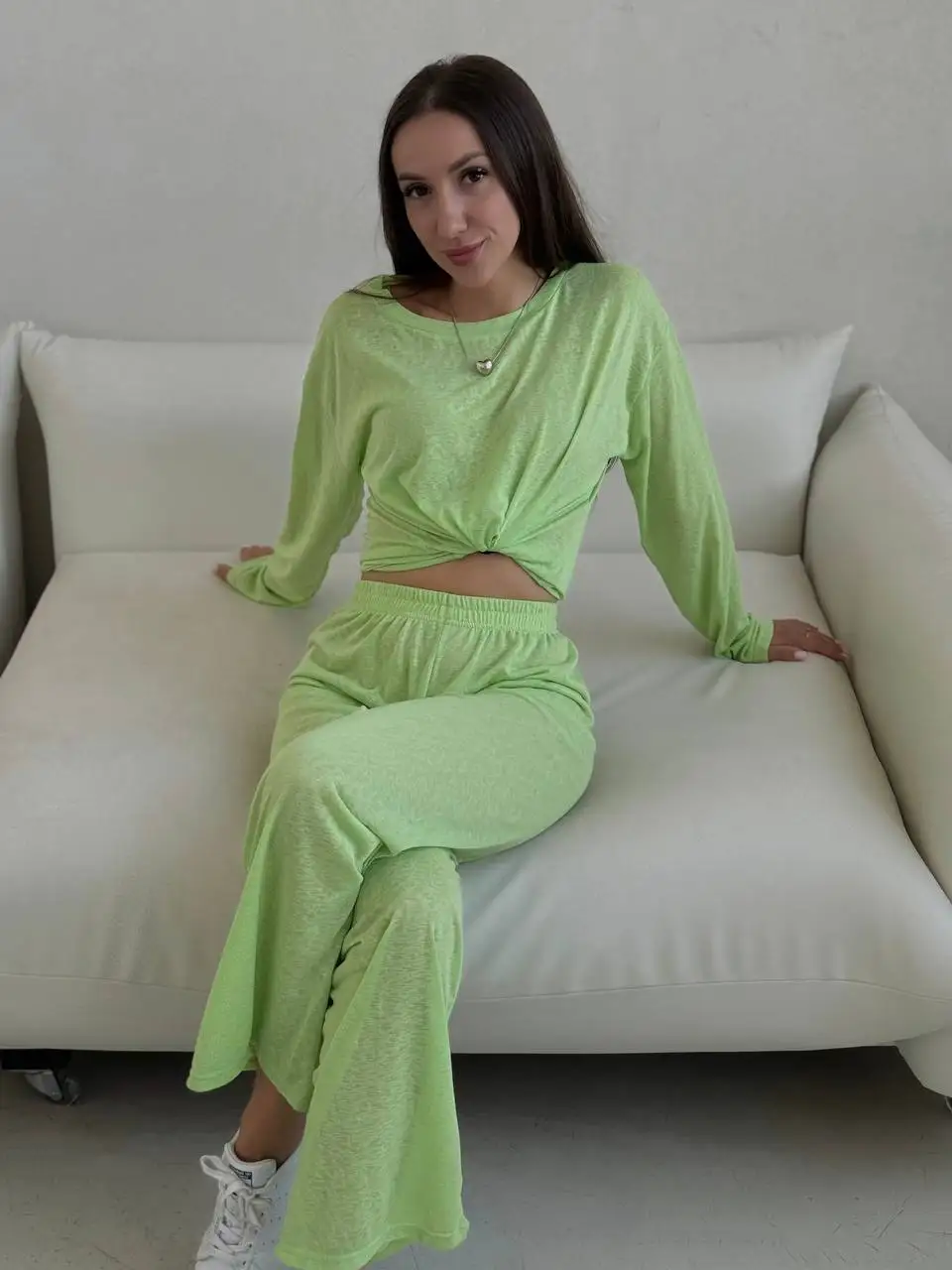 Hirsionsan 2025 Basic Soft Tเสื้อผู้หญิงฤดูร้อนฤดูใบไม้ร่วงแขนยาวหลวมด้านล่างTeesสุภาพสตรีสบายๆถักนุ่มเสื้อผู้หญิง