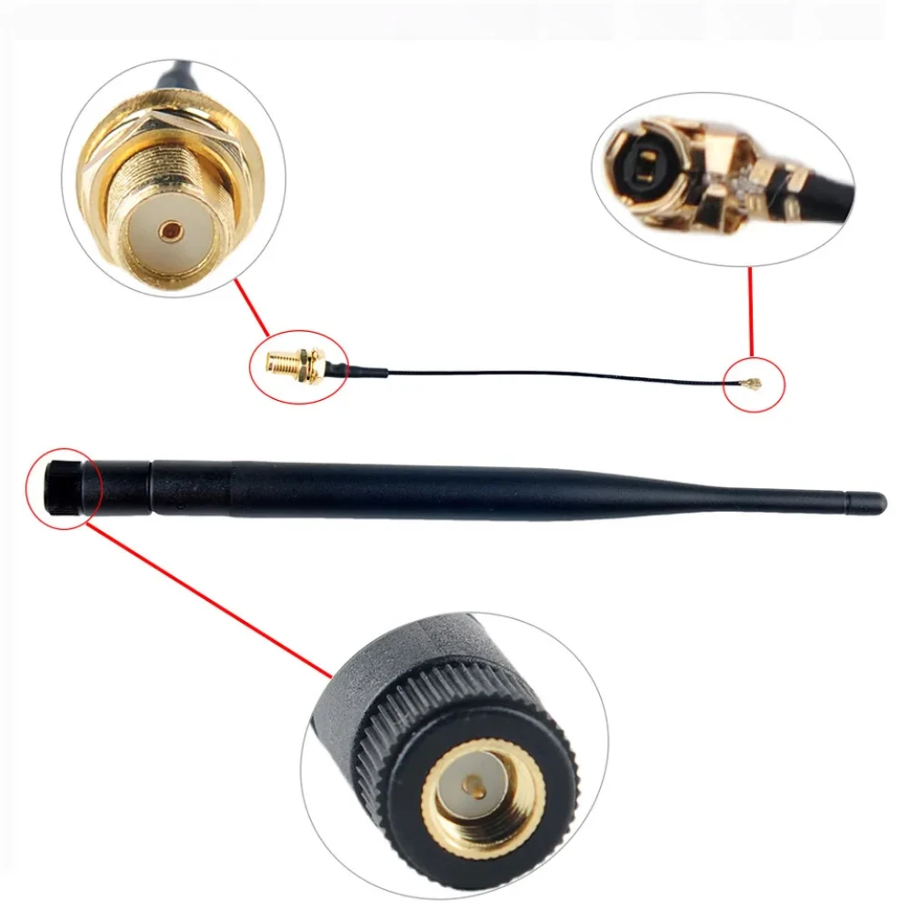 เสาอากาศ Lora 868MHz / 915MHz 5dBi SMA ตัวผู้พร้อมสายต่อ IPEX รอบทิศทางสำหรับ meshtastic Lora 32 V3 LoRaWAN1/2/4ชิ้น