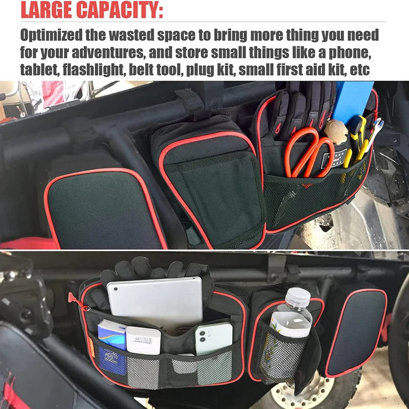 UTV X3 マーベリックサイド収納ドアバッグフロントアッパードアバッグ膝パッドカーオーガナイザー Can Am マーベリック X3 XDS ターボ R に適合