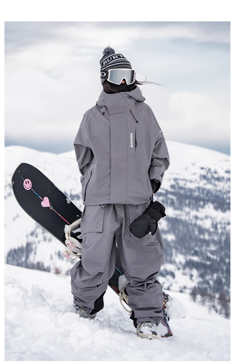 JOHN Volledig druk zelfklevend 3L skipak Dames Heren 2024 Snowboardkleding Single Board Double Board Assault Jacket Sneeuwbroek