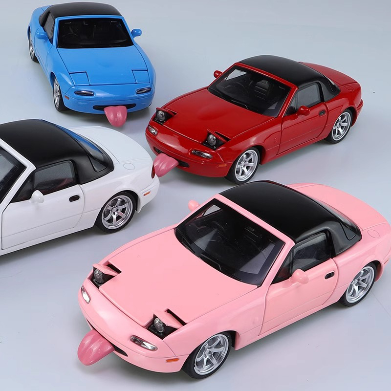 Miniatuur 1/32 Mx5 Legering Diecast Metaal MX-5 Speelgoed Automodel Voertuiggeluid En Lichtcollectie Hobby Geschenken Voor Kinderen Jongens Kinderen