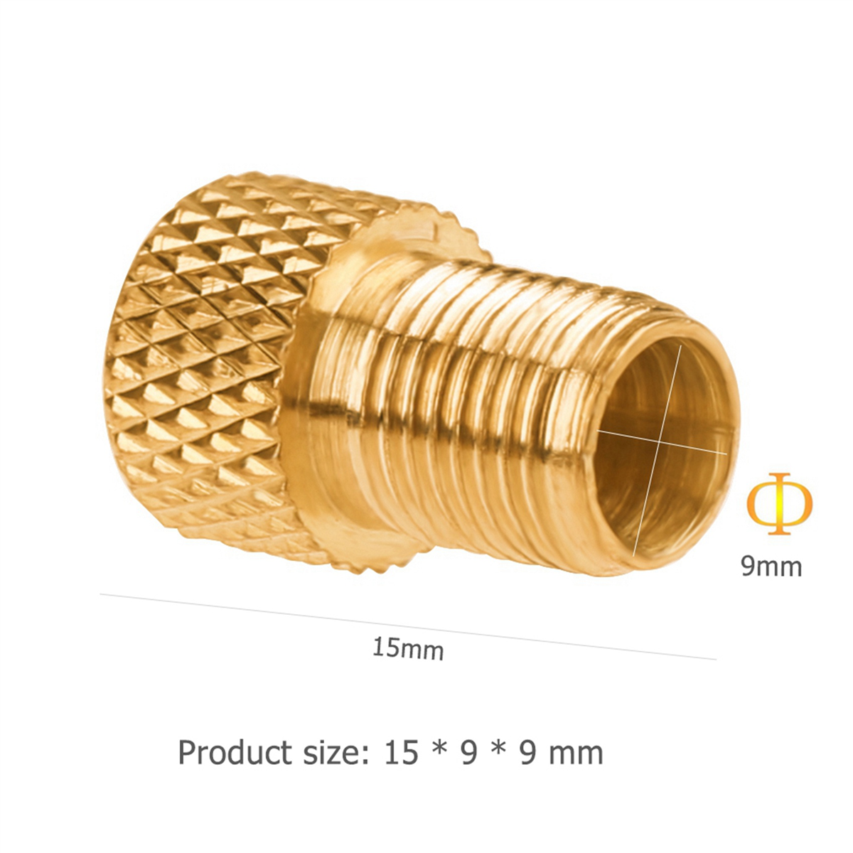 BAAU 100 Stuks Fiets Ventiel Adapter Pomp Fiets Converteren Presta naar Schrader Koperen Ventiel Adapter Gasmondstuk Buis Fietsen tool
