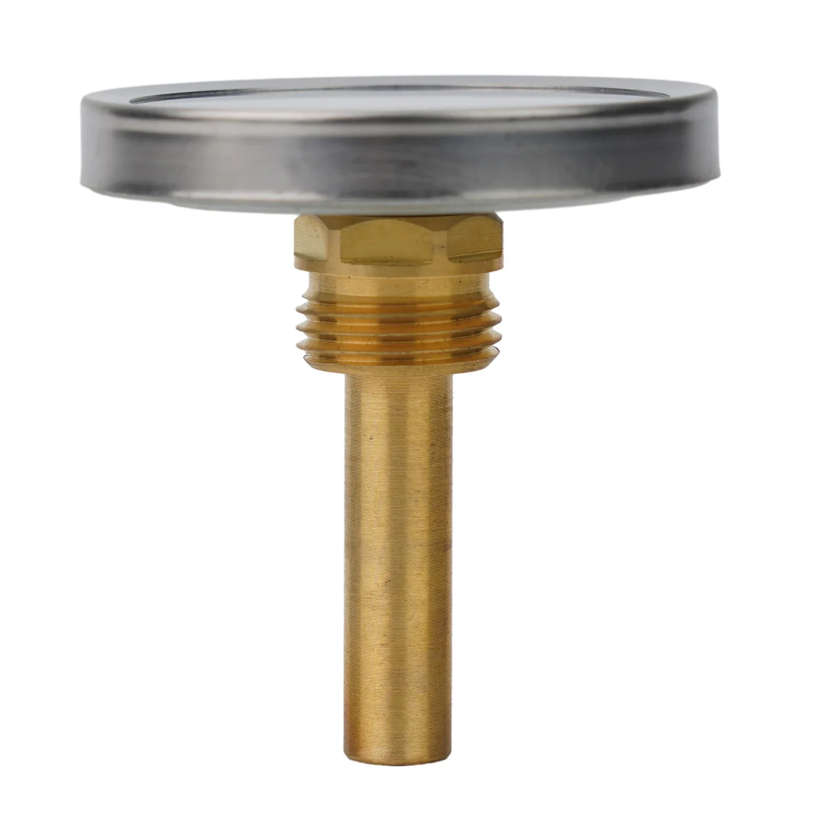 Termômetro com bainha de cobre, 1/2 "Axial, Buffer Boiler Heating, Medidor de temperatura da água a 120 °C, Termômetro bimetálico