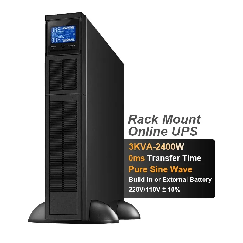 Cwups, red en línea monofásica de alta calidad, 3kva, 2400w, los mejores circuitos integrados para centro de datos, montados en bastidor para estante de servidor