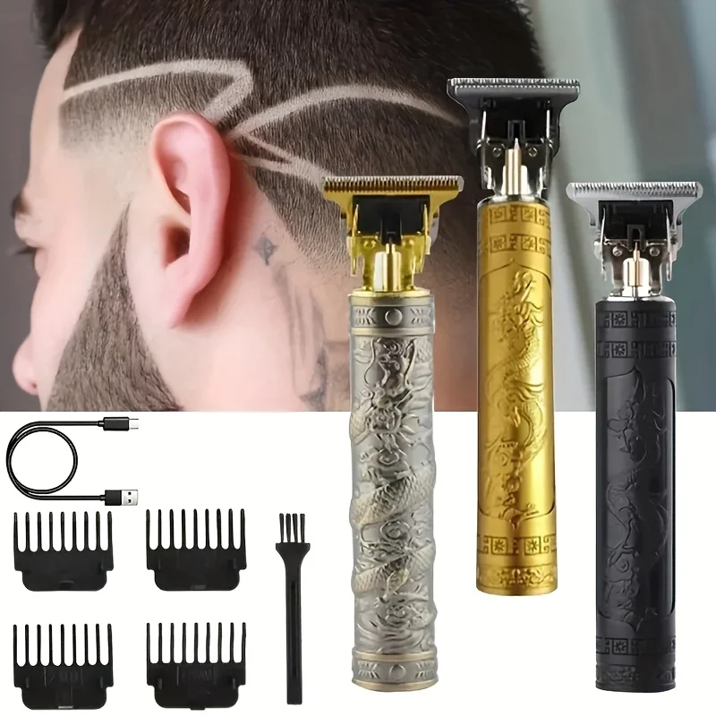 Professioneller elektrischer Haarschneider für Herren, wiederaufladbarer USB-Trimmer für Bart und Haarschnitt, kabelloses Pflegeset, Vatertagsgeschenk