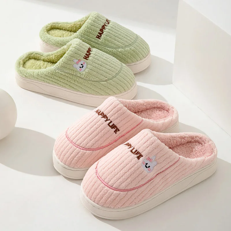 Cotton Slippers Autumn and Winter Thickened Indoor Anti Slip Warm and Comfortable for Home Use Postpartum Slippers for Women