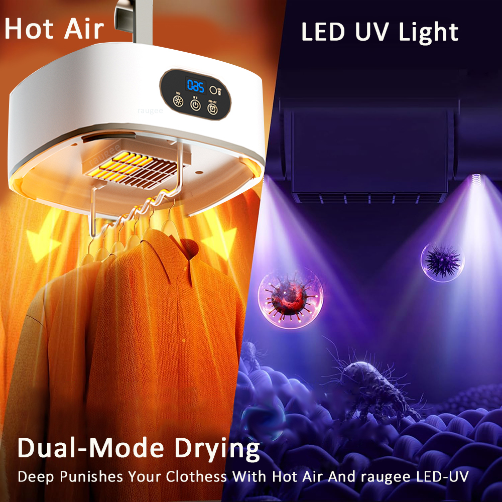 Draagbare wasdroger Gevouwen elektrische kledingdroger Multifunctionele intelligente getimede warme wasdroger met afstandsbediening