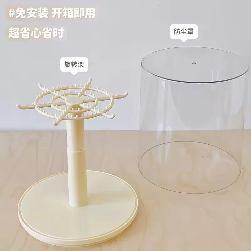 Labubu Blind Box Display Box Pendant Display Box Rotating Transparent Labubu Doll Handmade Storage Display Stand Decor Ornament