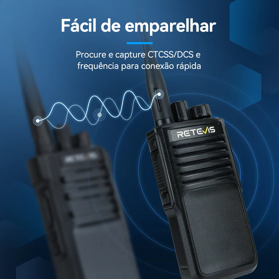 Retevis P62 Walkie Talkie 10W Poderoso IP68 à prova d'água Walkie-talkies de longo alcance Dual Band Transceptor de rádio em dois sentidos VHF UHF