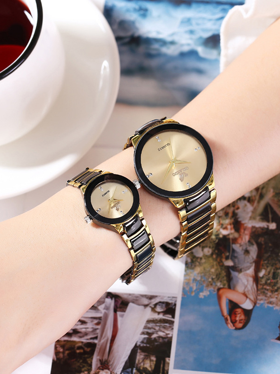 Couple Watch High end Fashion Simple Fashion Pair Watch Steel Band Couple Watch Quartz Watch