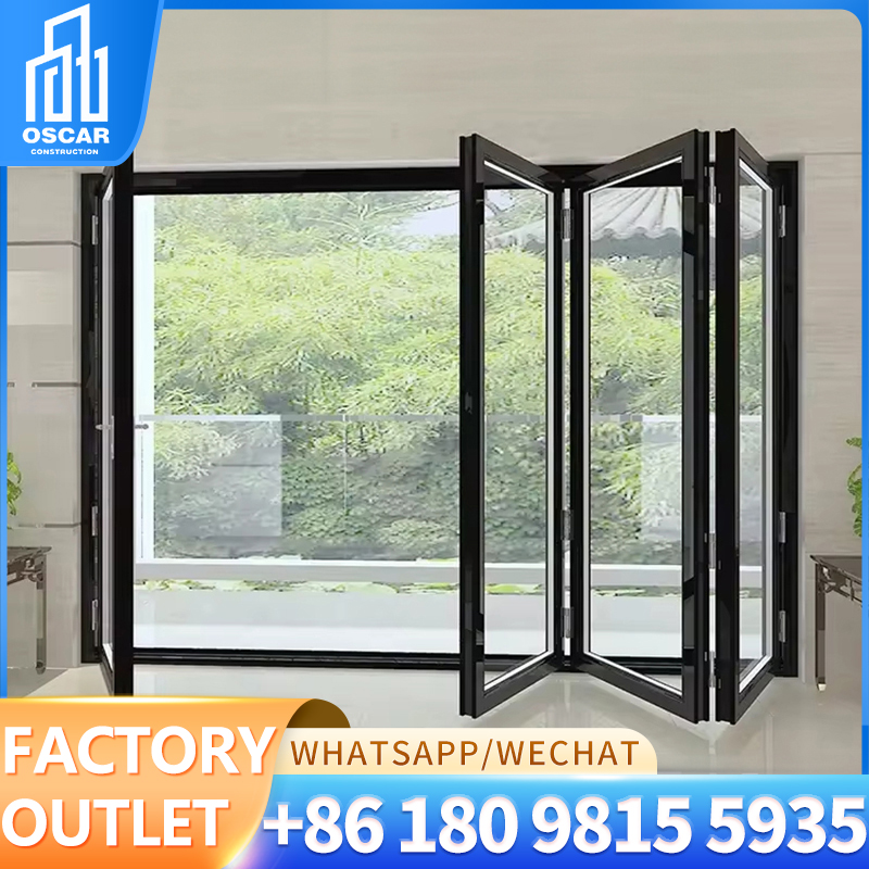 Perfil de alumínio para porta deslizante moderna e estilo francês acabado com vidro de alumínio para ambientes externos e vilas