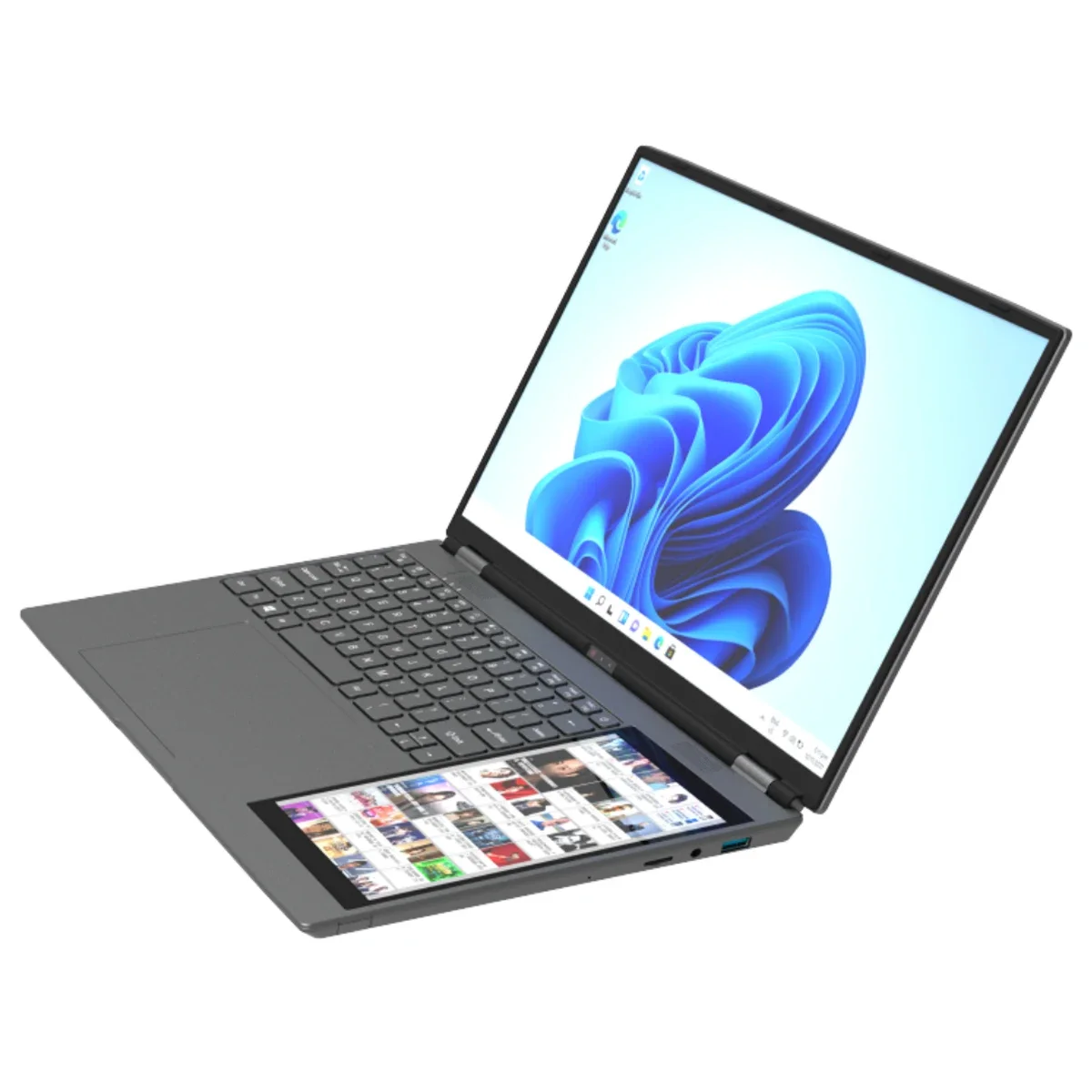 CARBAYTA 15,6 "+ 7" portátil de doble pantalla Intel N95 32GB 16GB DDR4 RGB teclado retroiluminado ordenador portátil 7 "pantalla táctil