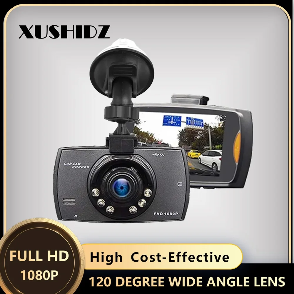 XUSHIDZ 1080P cámara de salpicadero cámara de coche visión nocturna grabadora de vídeo de vehículo Dashcam DVR grabación en bucle Q02 alta rentable