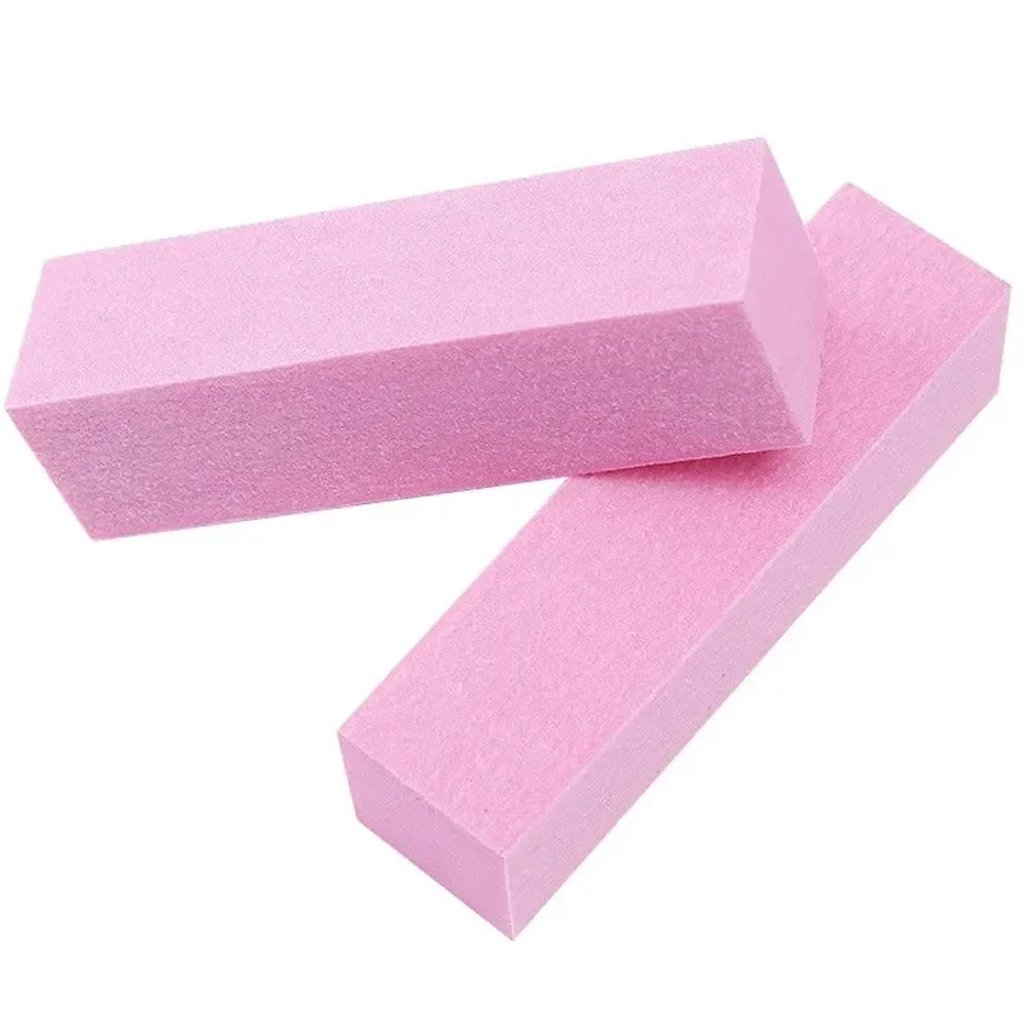 สีชมพู Buffing Sanding Files บล็อก Pedicure ทําเล็บมือฟองน้ําเล็บบัฟเฟอร์ Grindig ขัดไม่มีเจ็บเล็บเครื่องมือ