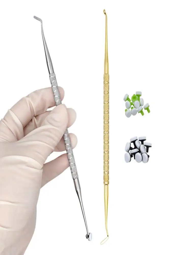 Kit de sortimento de suporte de resina de cura de luz composta dentária, ferramenta de resina composta anterior e posterior, kit de enchimento dentário