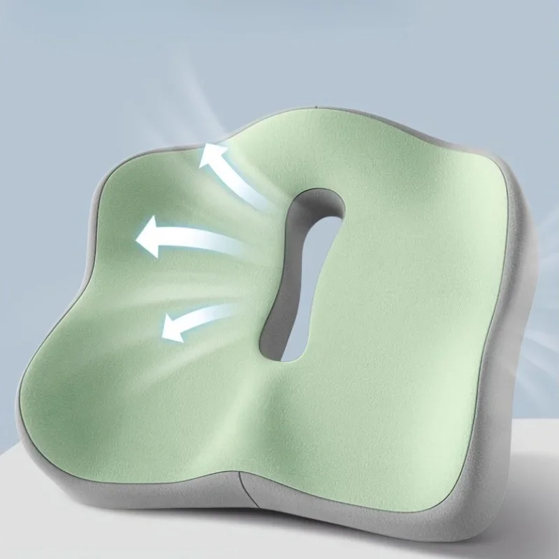 ​ ​ 【Cuscino ergonomico per sedile da ufficio】 Cuscino di supporto lombare in memory foam a 3 zone Correttore di postura traspirante per sedia a rotelle da ufficio per auto