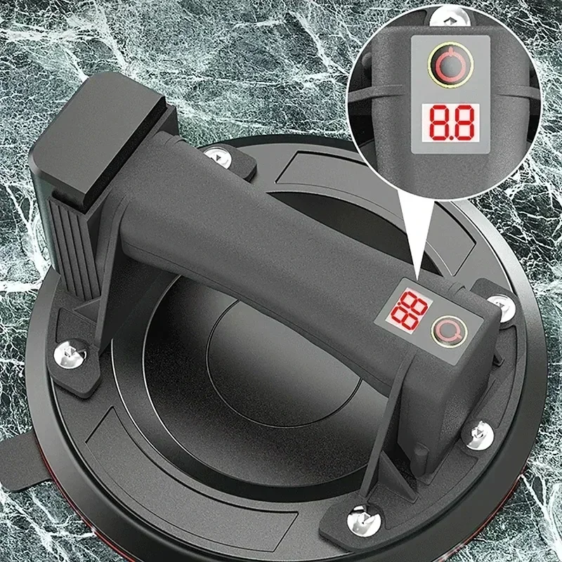8Inch Điện Hút Chân Không Hút Cho Kính Cường Lực Mạnh Mẽ 200Kg Khả Năng Chịu Lực 4000MAh Điện Hút Chân Không Hút với Máy Bơm Không Khí