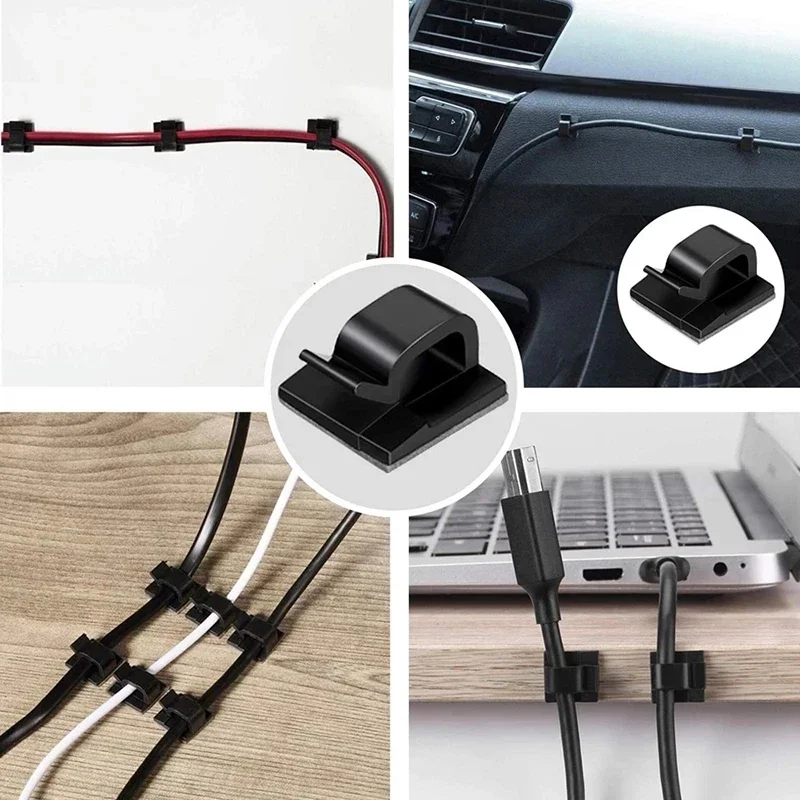 10/20/50PCS Organizzatore di cavi Pinze Avvolgicavo Supporto Auricolare Mouse Cavo Clip di Protezione USB Gestione dei cavi Pinze Wire Manager