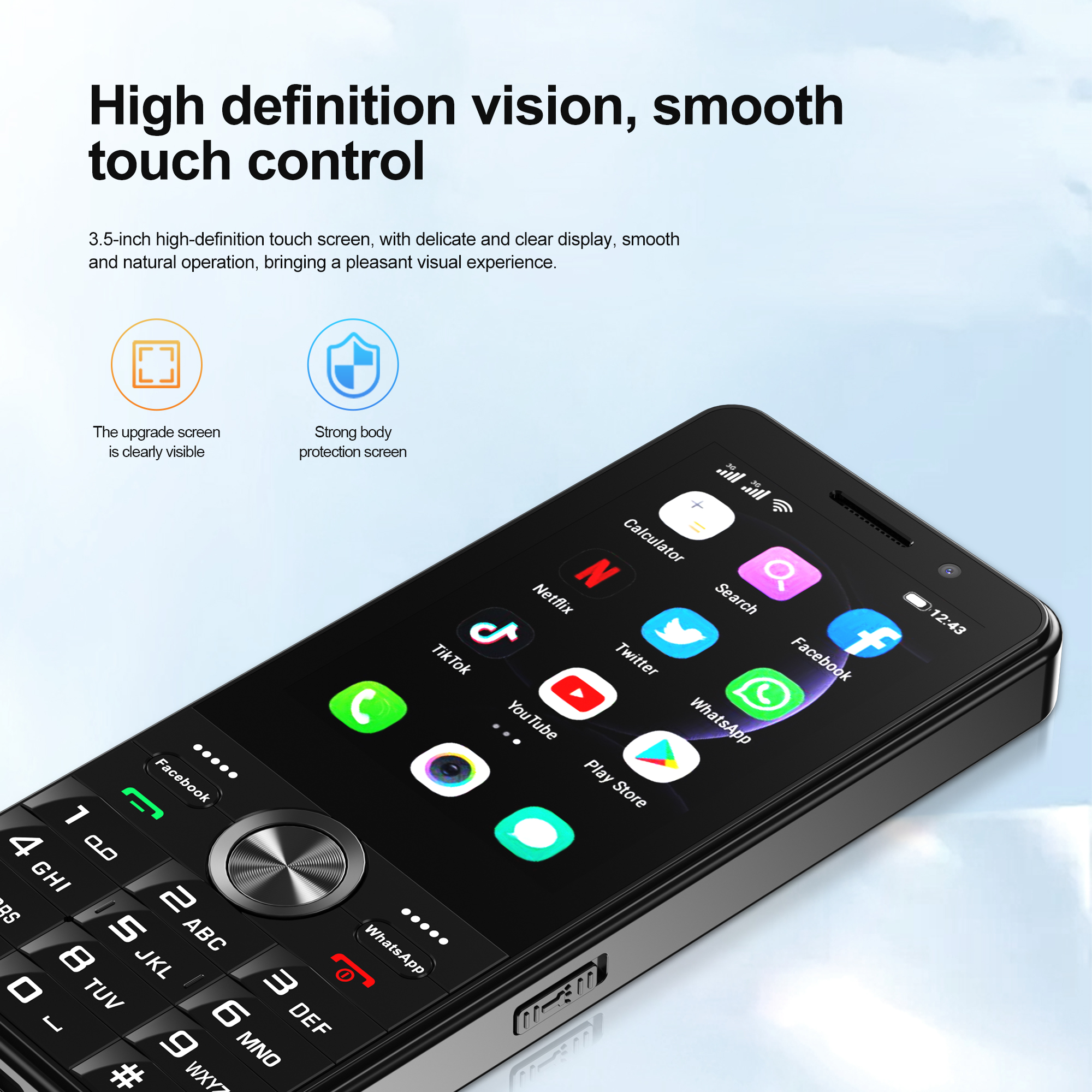 SERVO F24 PRO Touch Screen Smartphone 4G Network Android System Google Play Torch WiFi Dual SIM 3.5" Display Smart Mobile Phones