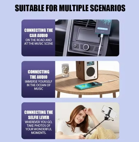 USB Type C To 3.5 Jack Earphone Adapter USB-C 3 5mm Audio Cable Converter For IPhone 15 15 Pro MAX Samsung Galaxy Huawei Xiaomi