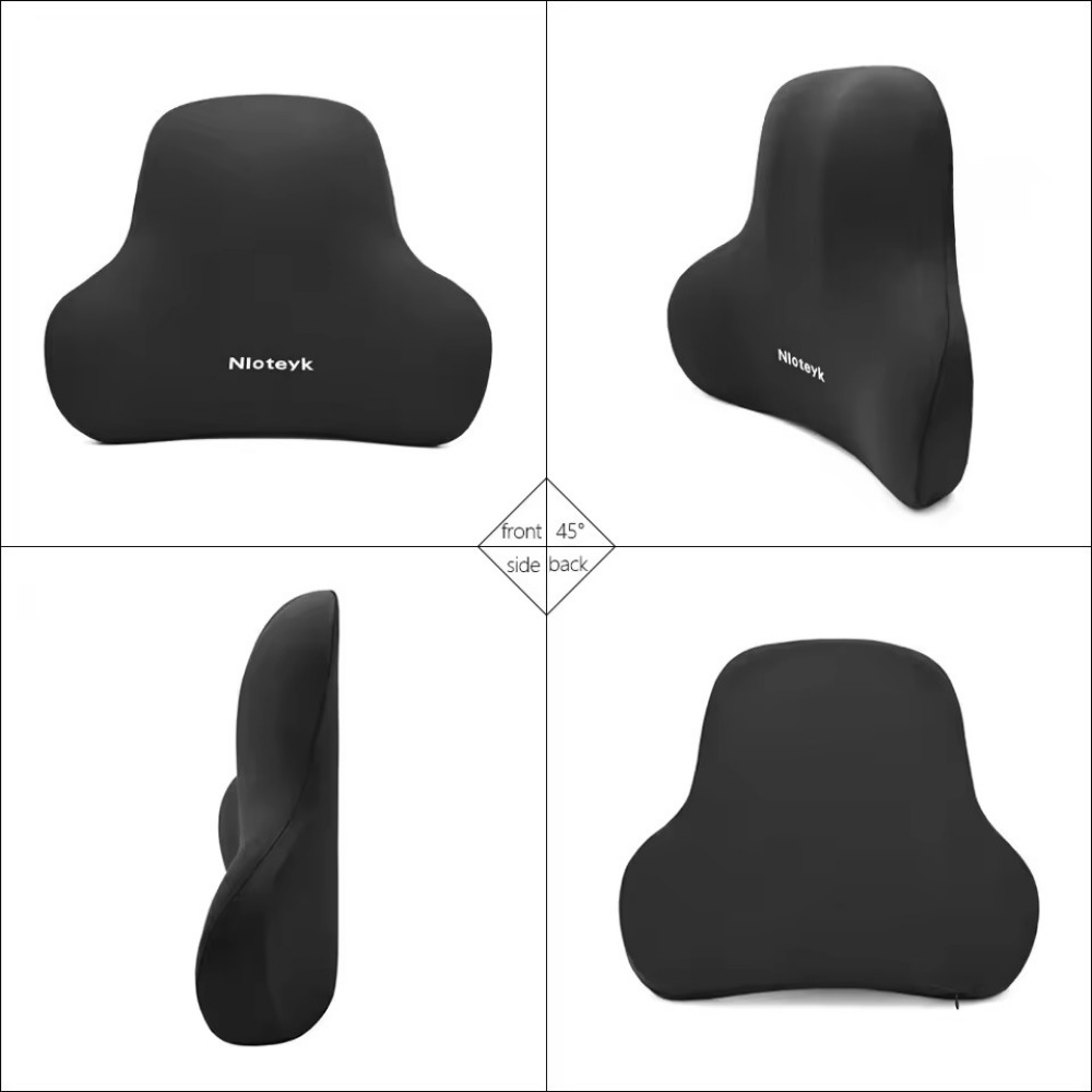 Encosto de cabeça do carro assento apoio lombar preto pescoço travesseiro para suprimentos de carro universal pescoço travesseiro cintura almofada assento de carro acessórios
