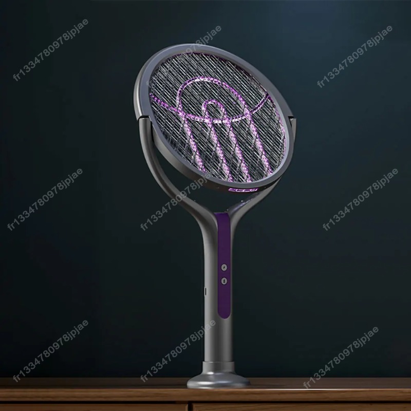 Nieuwe Roterende Hoofd Bug Zapper Racket Oplaadbare Elektrische Vliegenmepper Fly Killer en Muggenval Lamp voor Thuis Indoor Outdoor