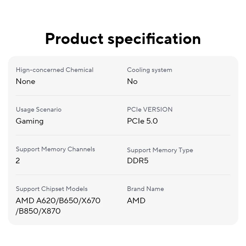 AMD Ryzen 5 9600 Brand New CPU 5.2GHz 6-Core 12-Thread 38MB Cache 4NM TDP 65W Socket AM5 Gameing Processor Without Package
