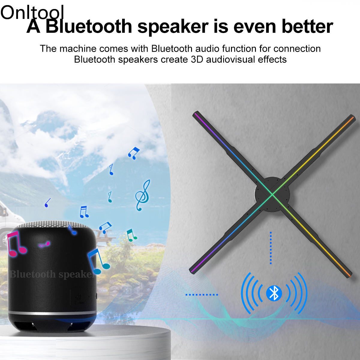 3D Hologram Projector Fan Wifi Display Advertising Logo Light Led Sign Holographic Lamp Three-Dimensional Projectors Lamp