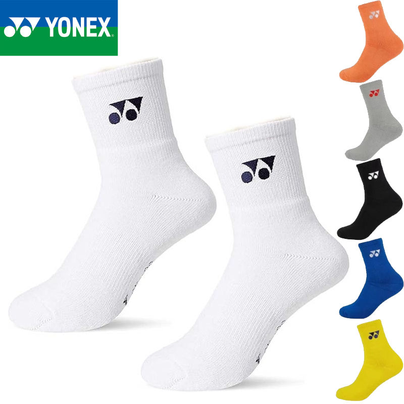 YONEX новые носки для бадминтона, утолщенная нижняя часть полотенца, спортивные носки для экипажа, впитывающие пот и дезодорирующие, для фитнеса, бега