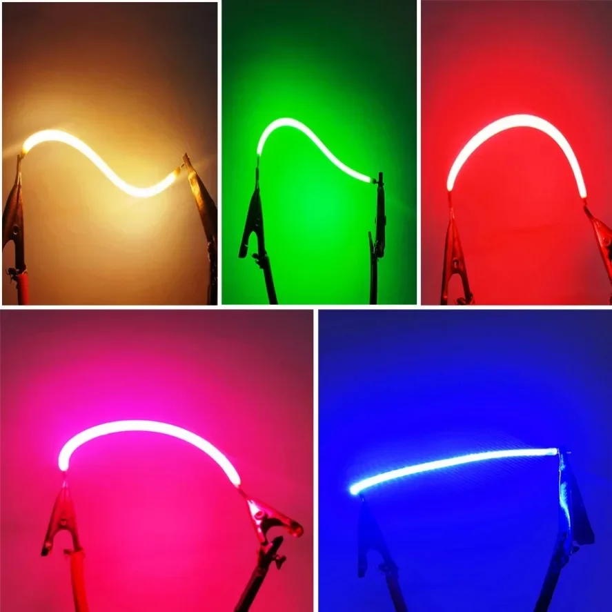10PCS COB LED Flessibile Ultra Sottile Filamento 3V Lampadina A Spirale Filamento Retro Edison Lampadina Parti Della Lampada Diodo illuminazione Striscia Decorazione