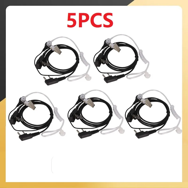 5 PCS Baofeng UV5R Walkie Talkie Kapset Quansheng UV-K5 Headset Hoofdtelefoon Oortelefoon Voor Kenwood UV-5R UV82 UV-17 Radio Commutator