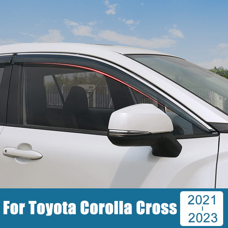 Aksesoris Stiker Potong Penutup Tenda Pelindung Hujan Deflektor Jendela Mobil untuk Toyota Corolla Cross XG10 2021 2022 2023 Hybrid
