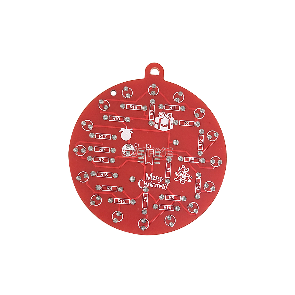 DIY Electronic Kit NE555 Red And Green LED Christmas Tree Decoration Flashing Light Electronic Component Fun Soldering DC 3V