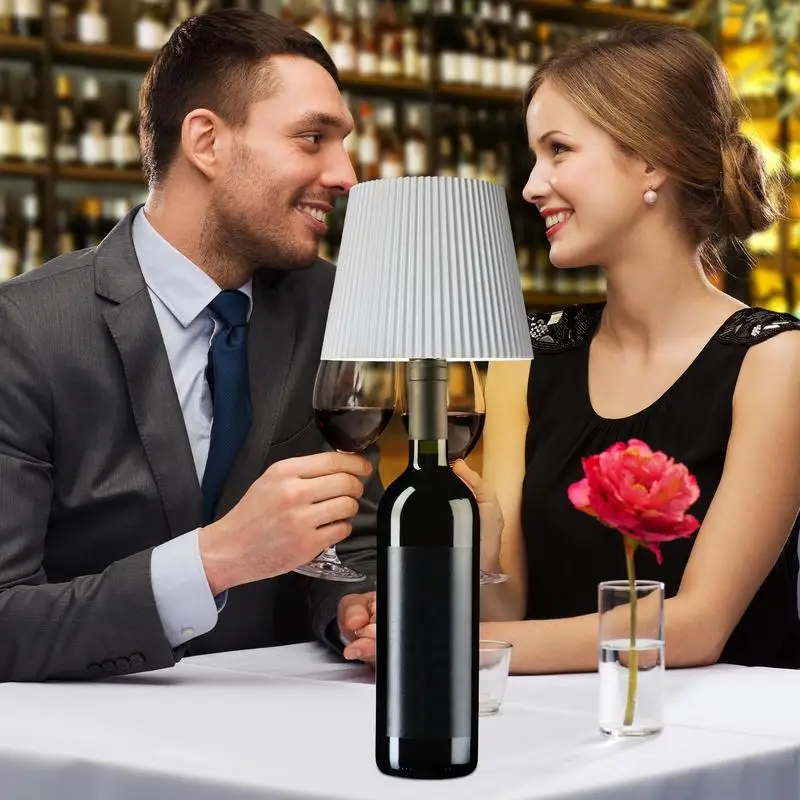 Wireless Bottle Lamp LED Liquor Bottle Light 3 Color Dimming Table Night Light Touch Control Decorative Accent Lamp For