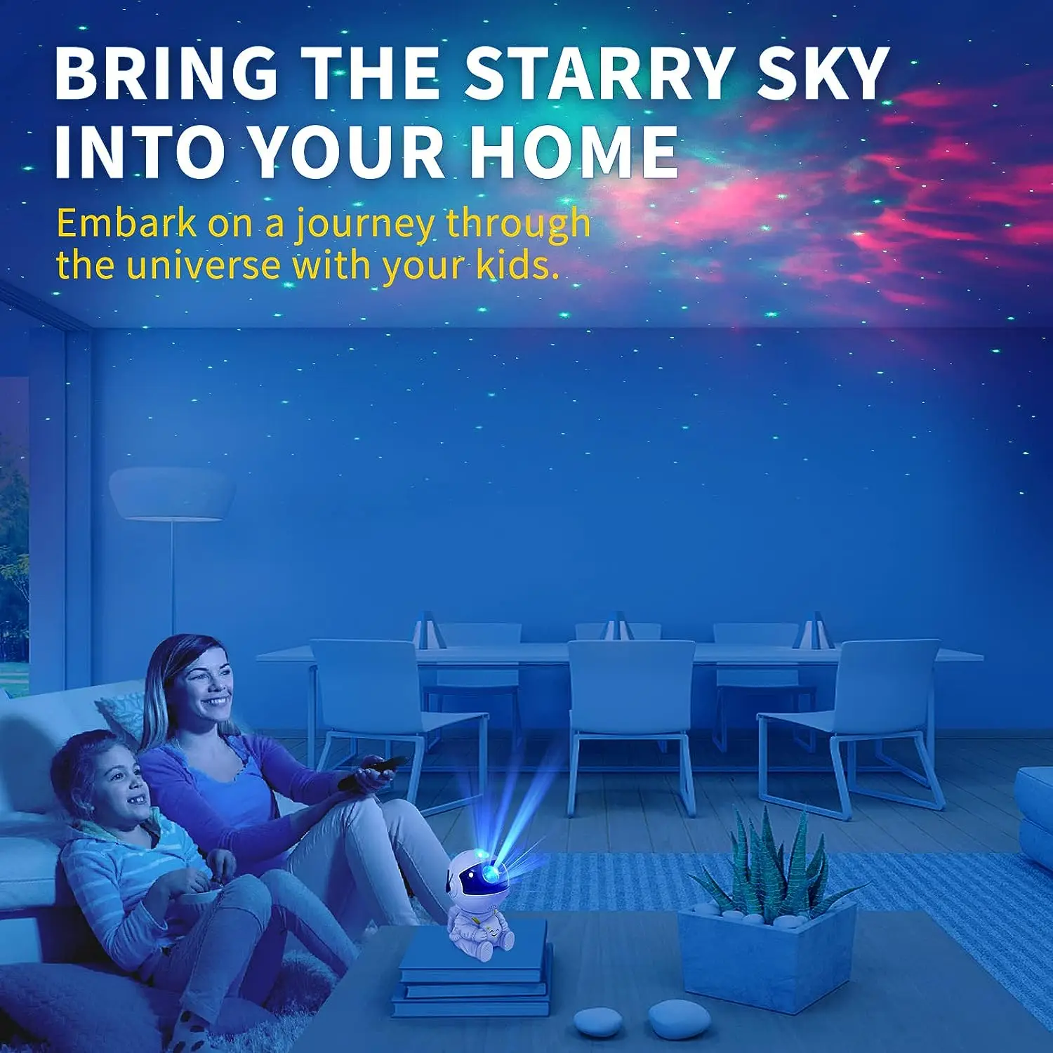 寝室用の宇宙飛行士プロジェクター,星型の常夜灯,USB,星空のプロジェクター,銀河,部屋の装飾
